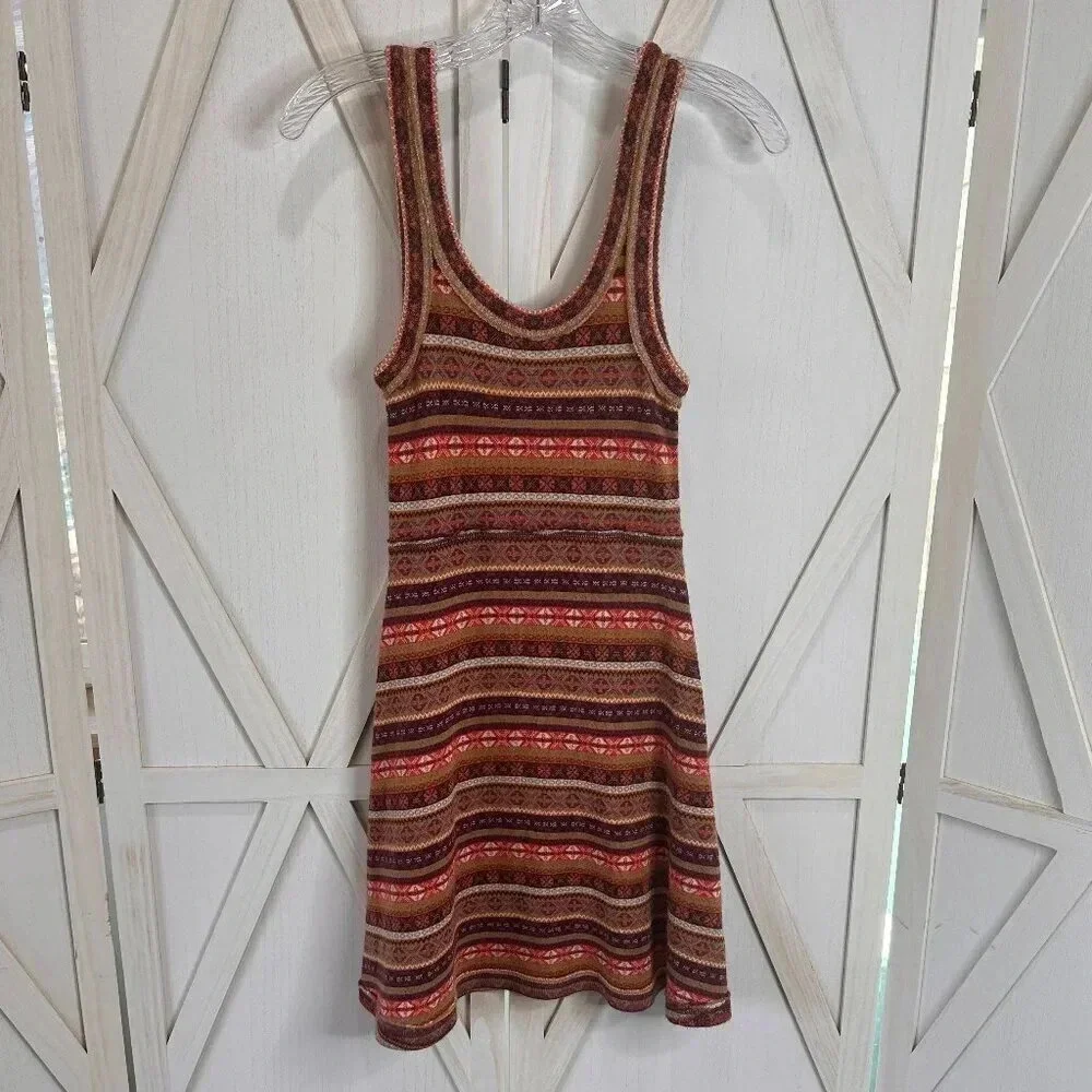 Free People Fair Isle A-Line Wool Blend Mini Sweater Dress - Picture 3 of 6
